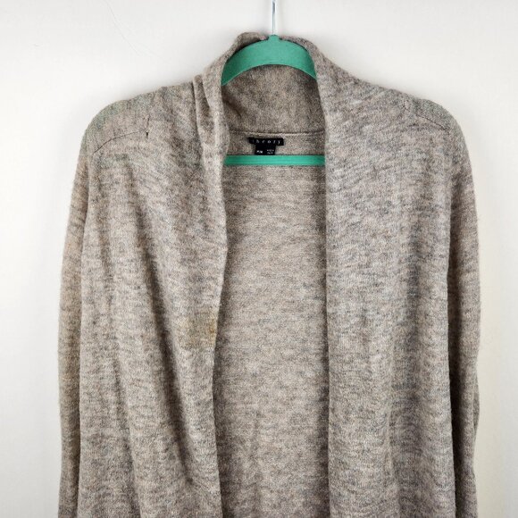 *Flawed* Theory Ila/Wenge Alpaca Wool Blend Long Cardigan Sweater Rope Belt sz M - Picture 3 of 10